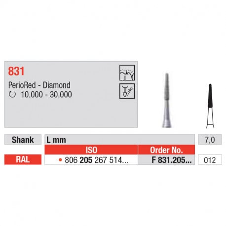 Diamond bur F831.205