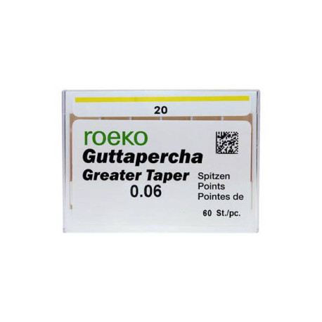 Guttapercha points Greater taper 0.6