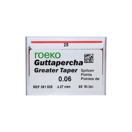 Guttapercha points Greater taper 0.6