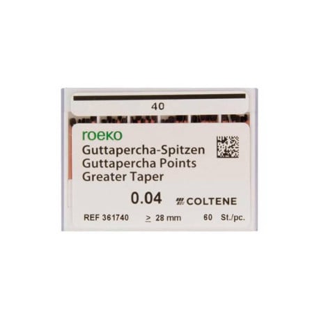 Guttapercha points Greater taper 0.6