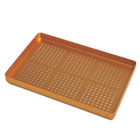 Aluminium perforated instrument tray Maxi