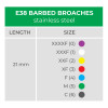 E38 Barbed Broaches