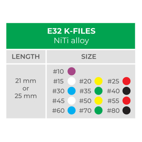 E32 NiTi K-Files