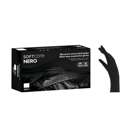 Latex Gloves SoftCare Nero