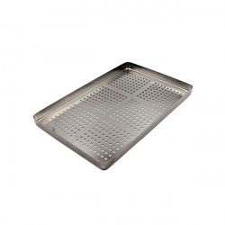 Stainless steel perforated instrument tray Maxi