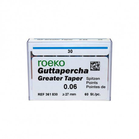 Guttapercha points Greater taper 0.6