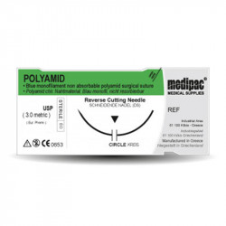 Polyamid suture 3/0 19mm 3/8
